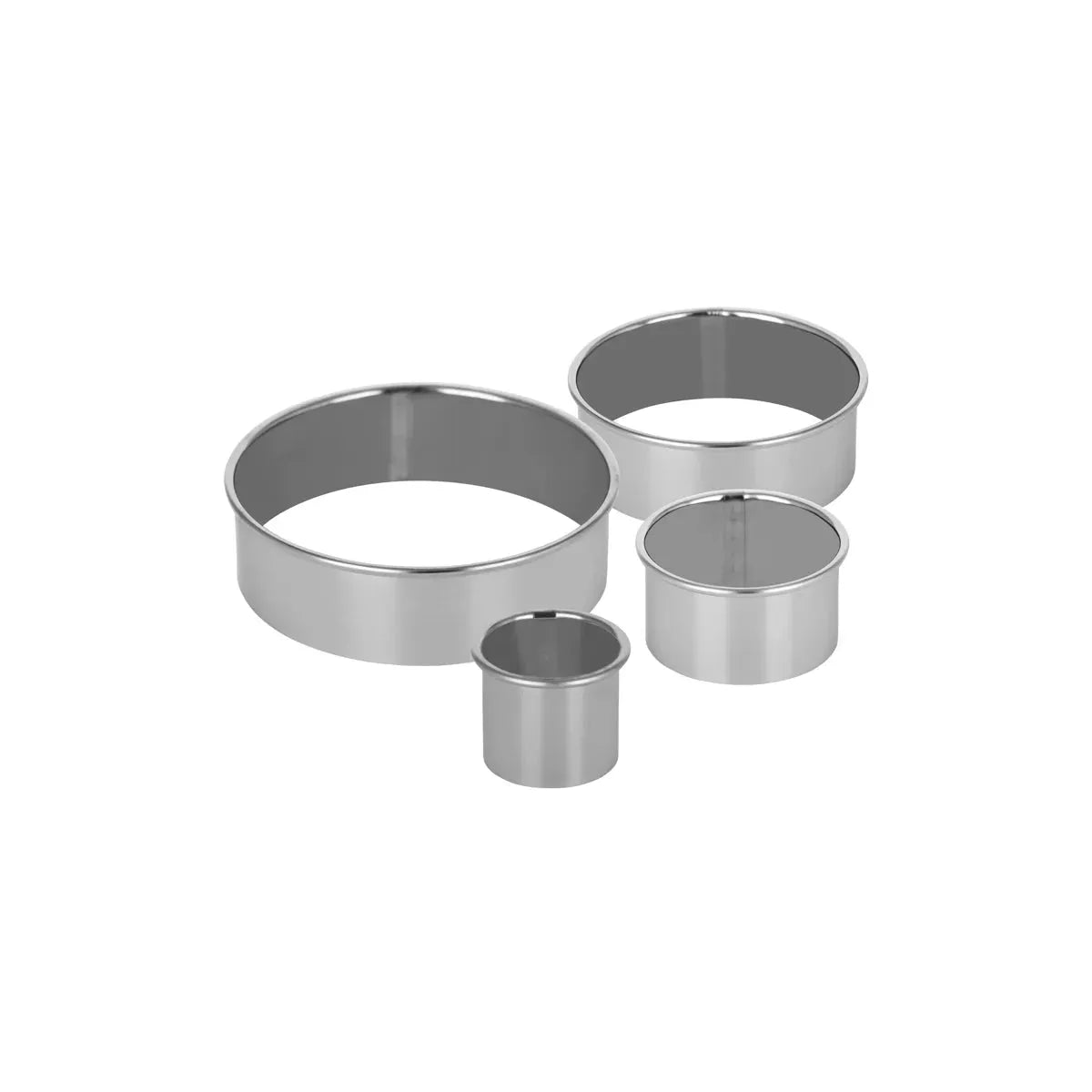 Plain Biscuit Cutters 4pc 38 63 90 110mm