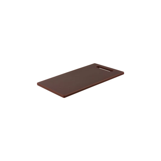 CHEF INOX CUTTING BOARD HACCP w/HDL PE 250x400x13mm BROWN