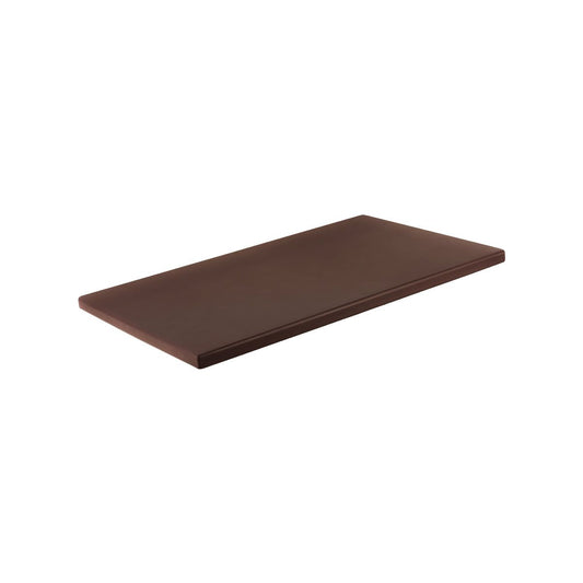 CHEF INOX CUTTING BOARD HACCP PE 380x510x12mm BROWN