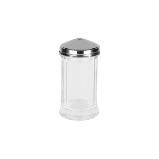 CHEF INOX SUGAR DISPENSER CENTRE POUR GLASS w/S/S LID 140mm