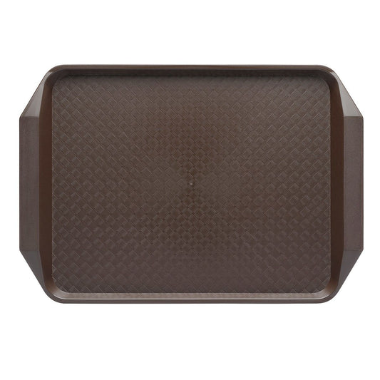 CHEF INOX RECT FAST FOOD TRAY PP 425x300x35mm BROWN