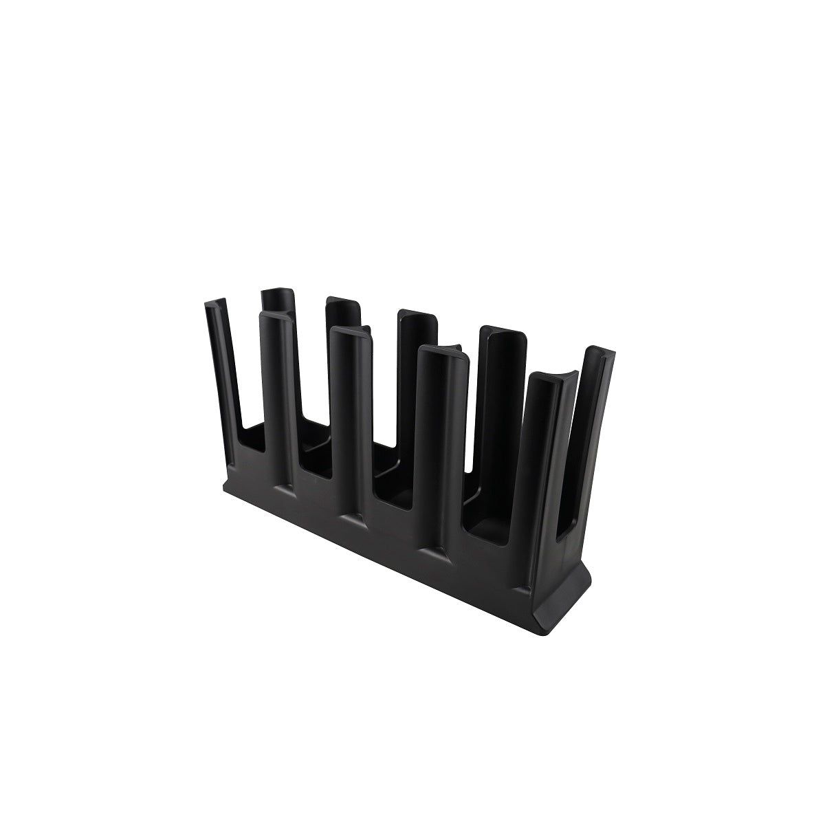 CHEF INOX 4-COMP HORIZONTAL CUP ORGANISER 252x475x12mm BLACK