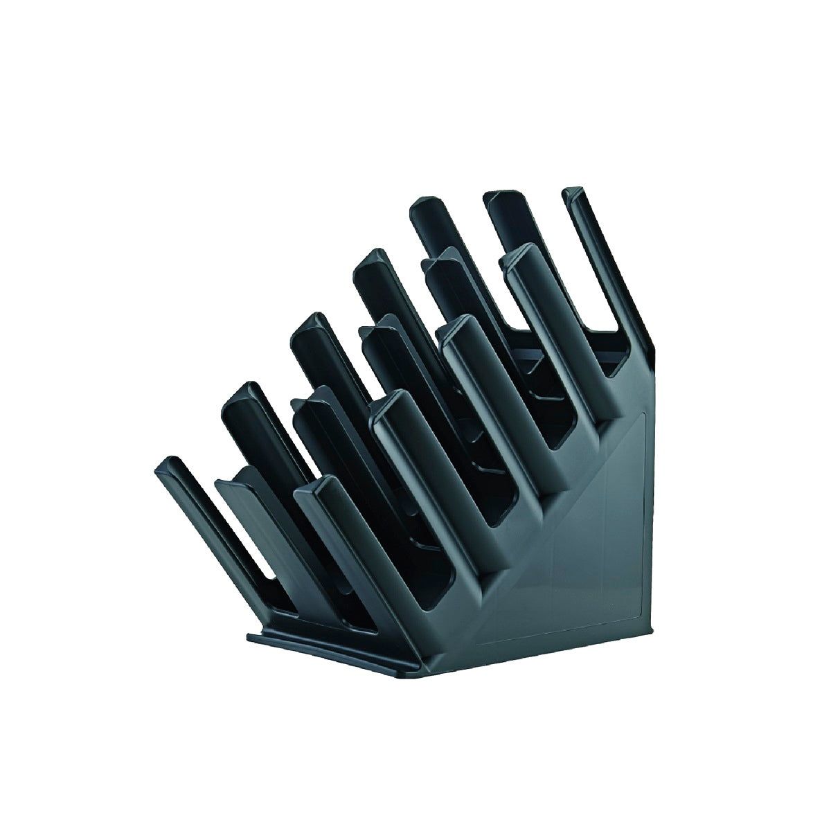 CHEF INOX 8-COMP VERTICAL CUP ORGANISER 440x370x450mm BLACK