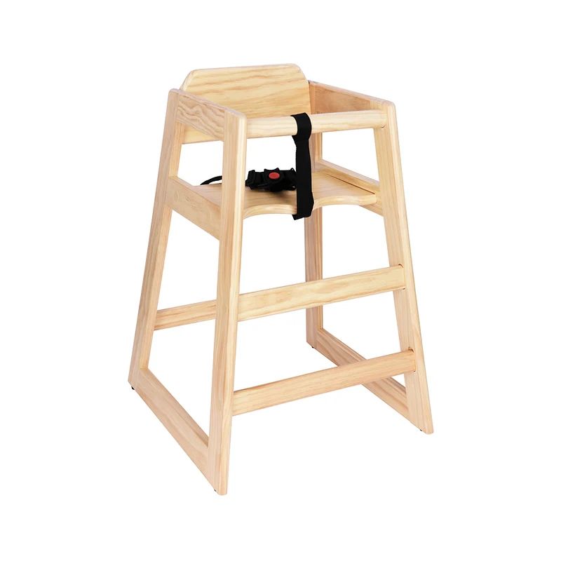 CHEF INOX HIGH CHAIR NATURAL WOOD 513x502x733mm
