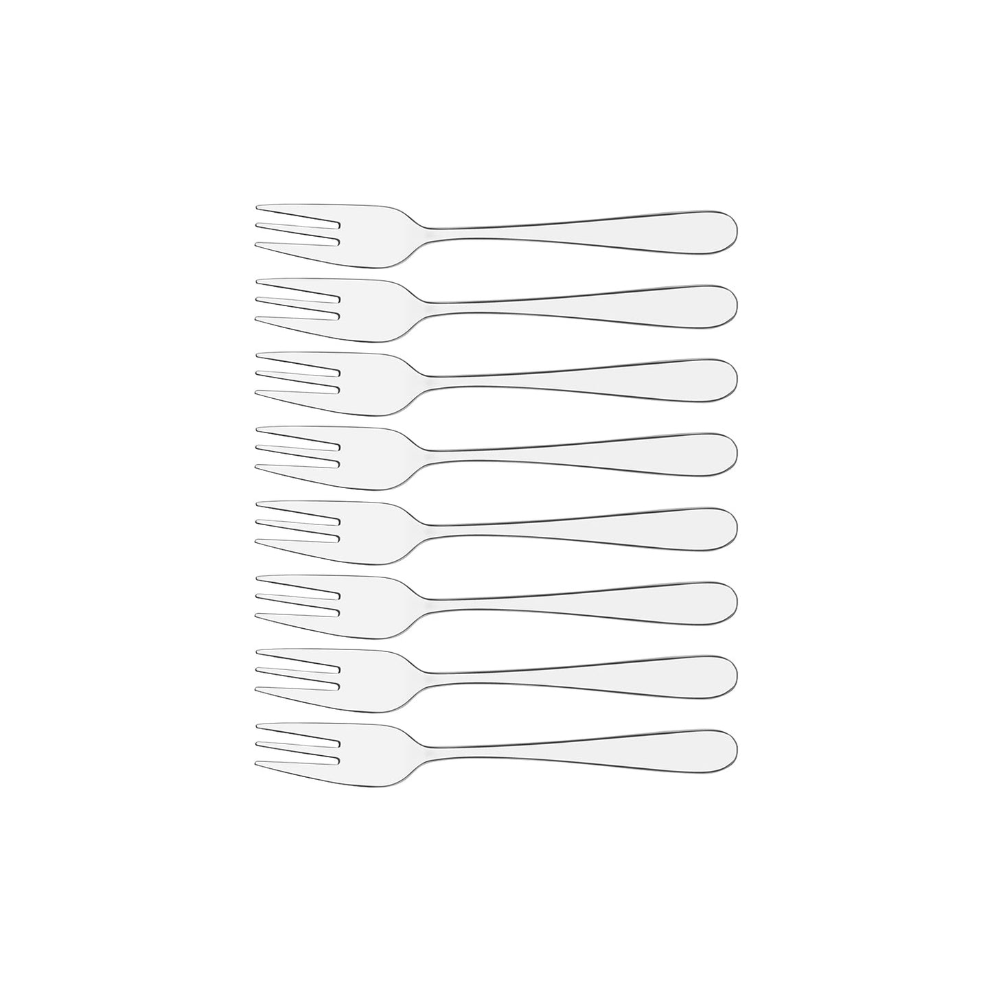 TABLEKRAFT LUXOR CAKE FORK SET 8pc 18/0 148mm