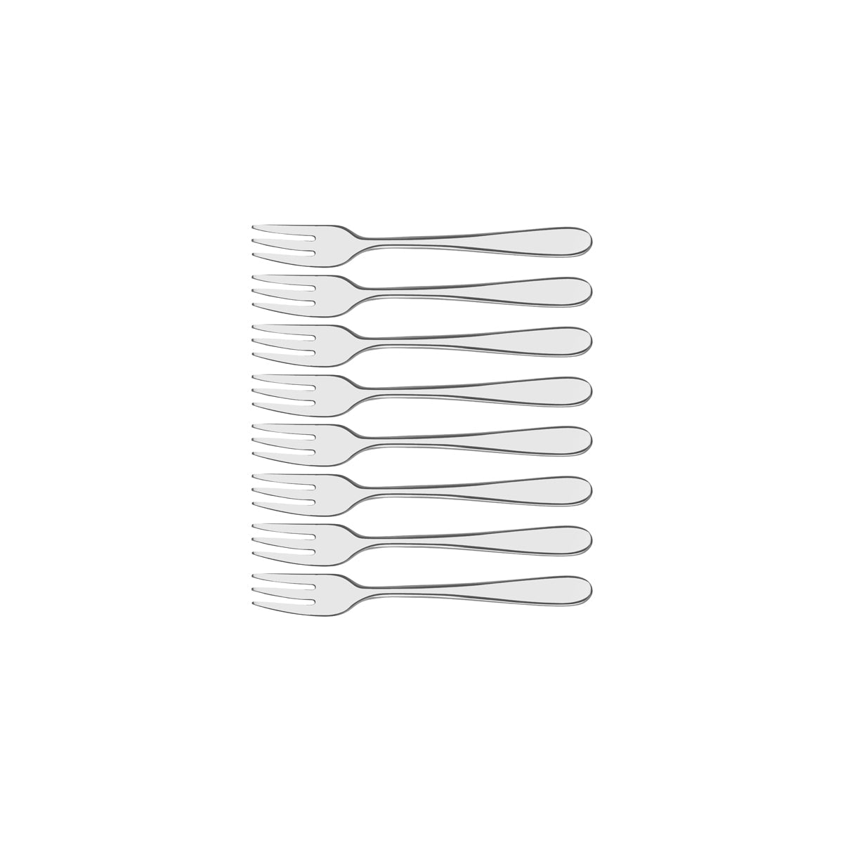 TABLEKRAFT GABLE OYSTER FORK SET 8pc 18/10 130mm