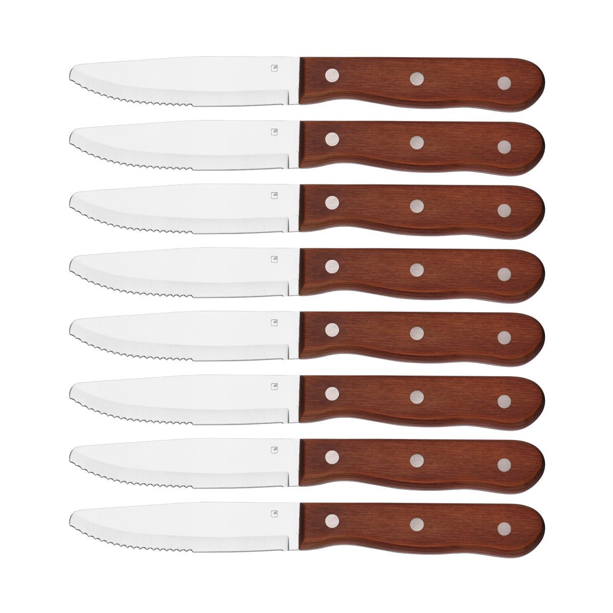 TABLEKRAFT STEAK KNIFE JUMBO RND TIP PAKKAWOOD SET 8pc 225mm