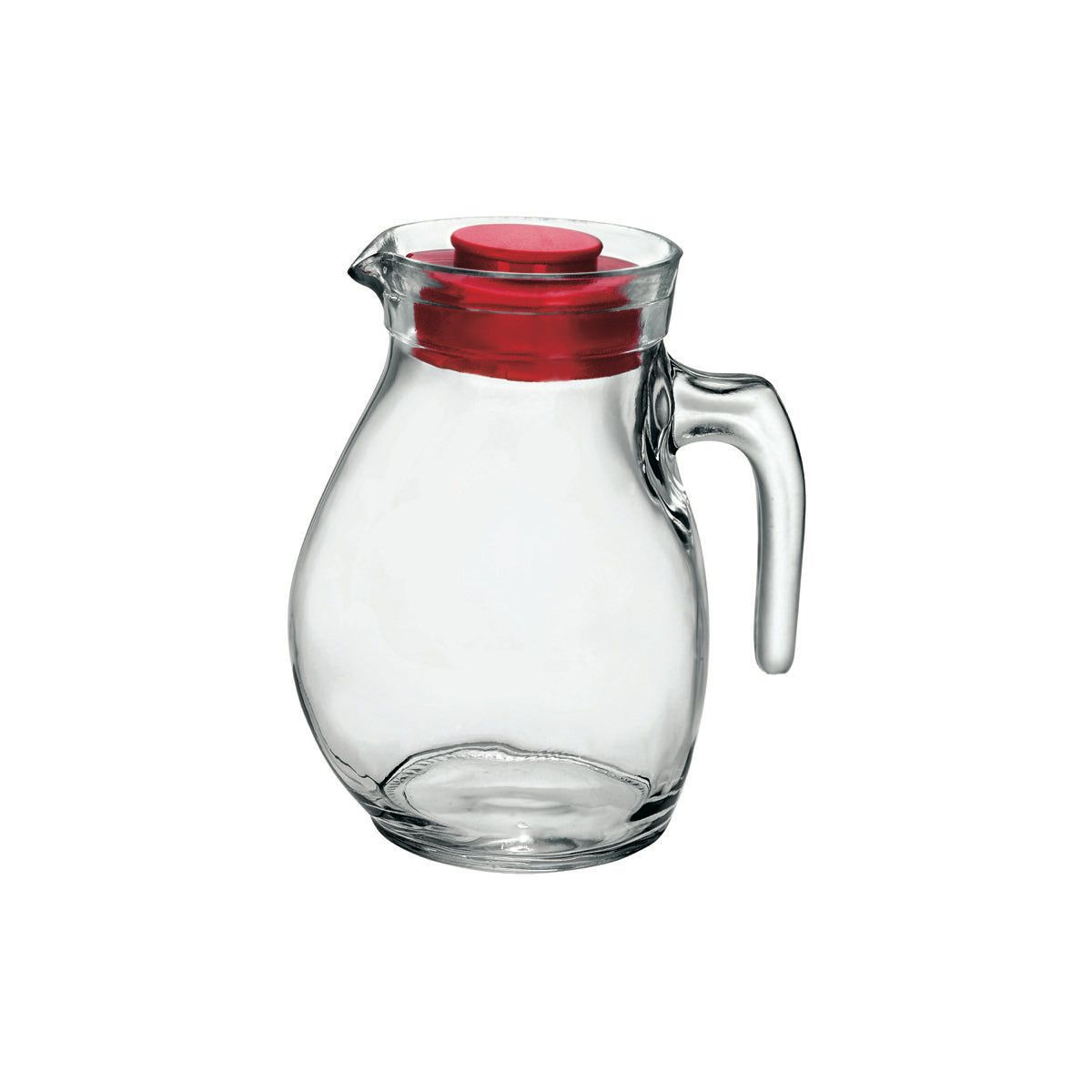 Bormioli Rocco Sangria Jug W/Red Lid 1.5Lt Clear