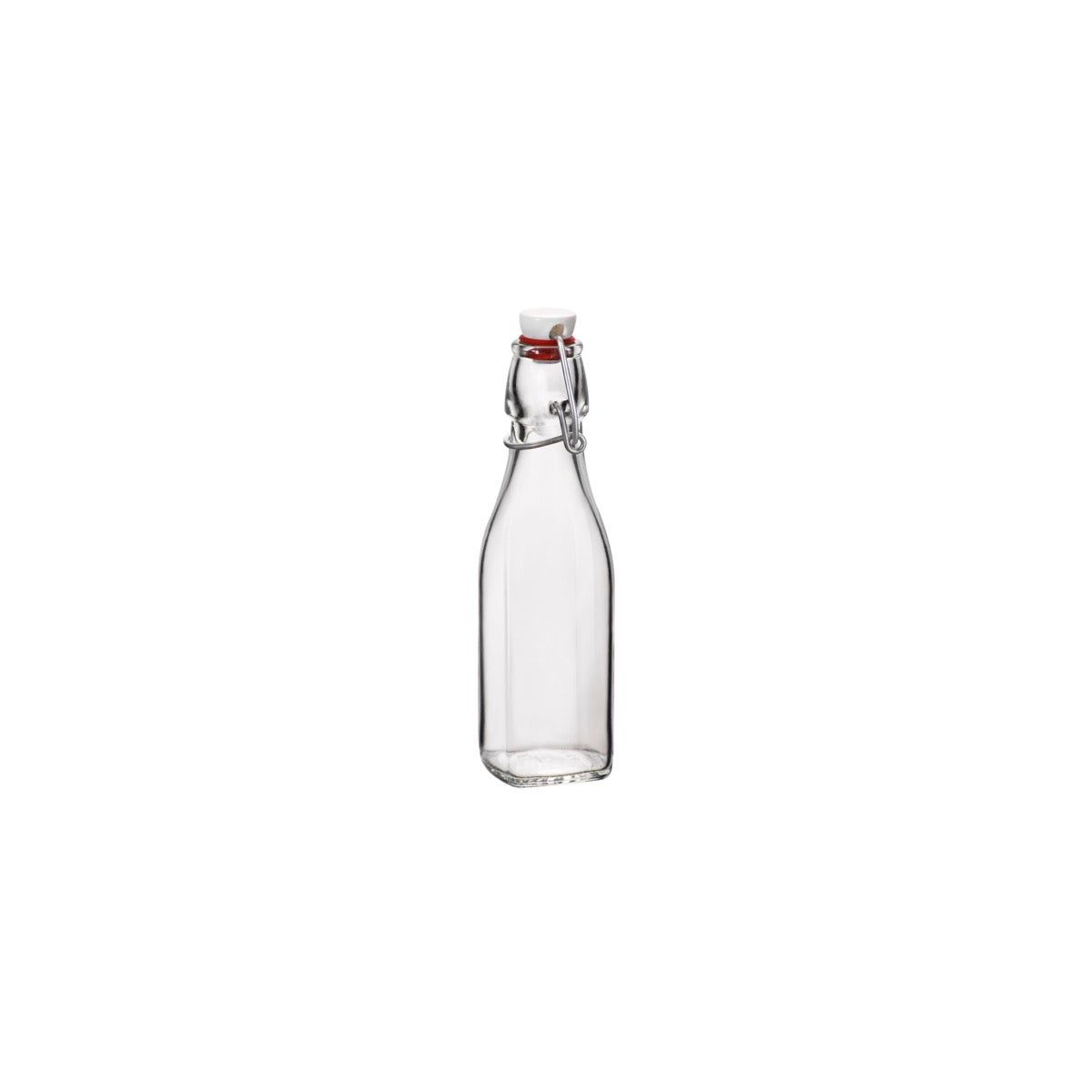 Bormioli Rocco Swing Bottle W/White Top 0.25Lt Clr