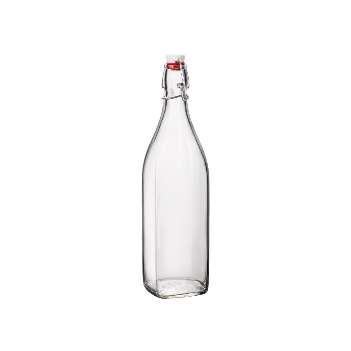 Bormioli Rocco Swing Bottle W/White Top 1.0Lt Clear (3.14720