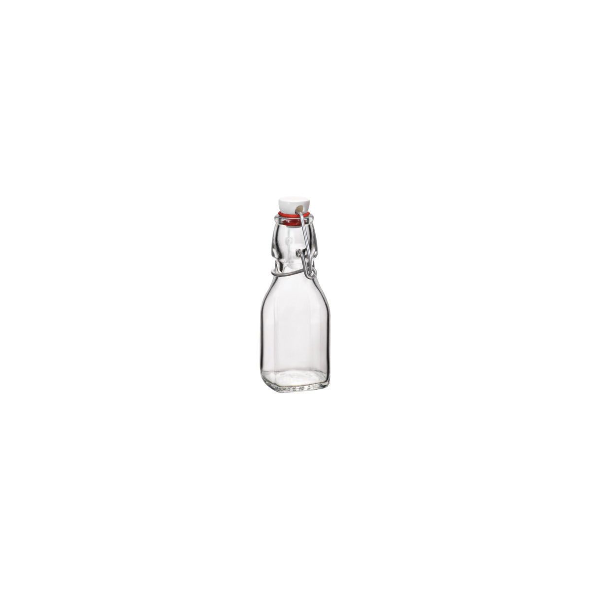 Bormioli Rocco Swing Bottle W/White Top 0.125Lt Clr (3.14733