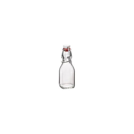 Bormioli Rocco Swing Bottle W/White Top 0.125Lt Clr (3.14733