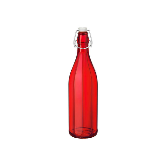 Bormioli Rocco Oxford Bottle W/Top 1.0Lt Red