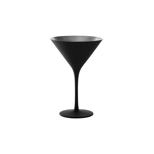 STOLZLE OLYMPIC COCKTAIL GLASS 240ml MATT BLACK/SILVER