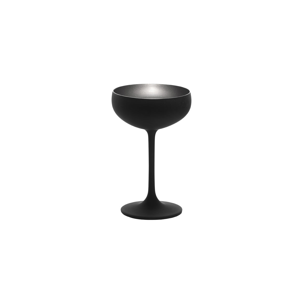 STOLZLE OLYMPIC CHAMPAGNE COUPE 230ml MATT BLACK/SILVER