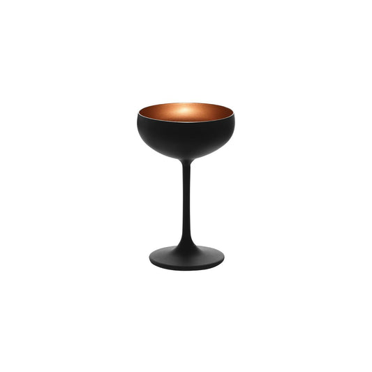 STOLZLE OLYMPIC CHAMPAGNE COUPE 230ml MATT BLACK/BRONZE