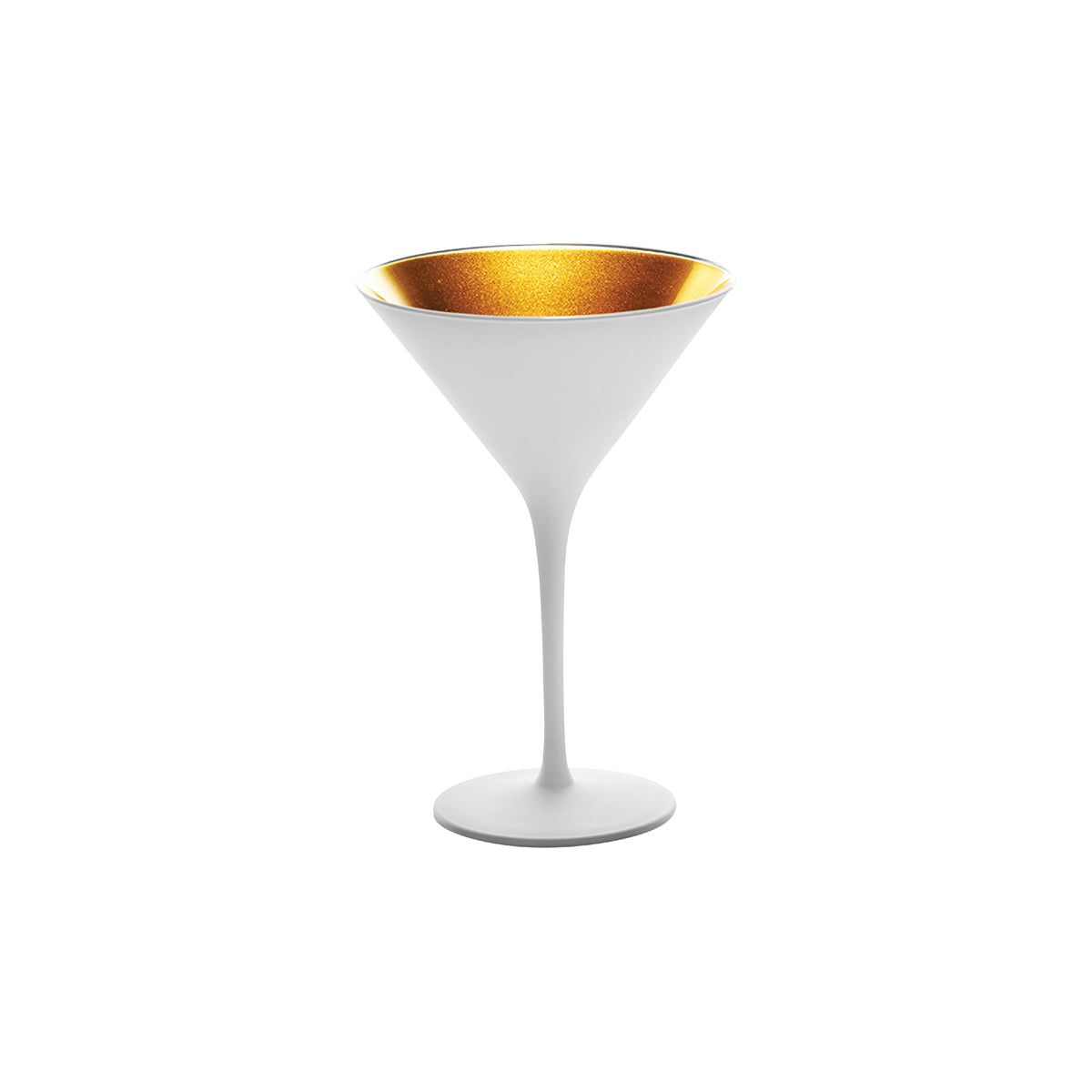 STOLZLE OLYMPIC COCKTAIL GLASS 240ml MATT WHITE/GOLD