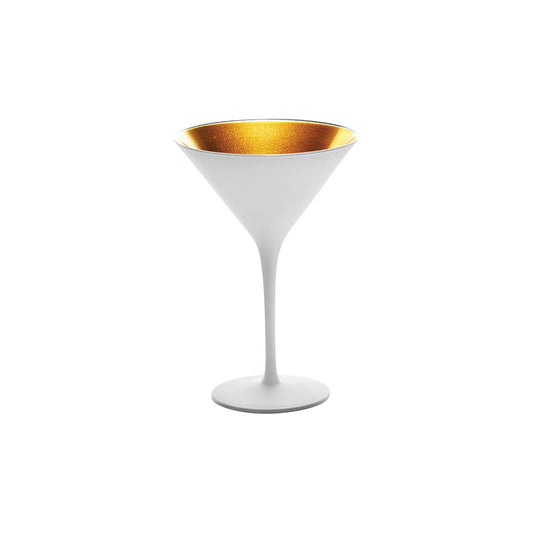 STOLZLE OLYMPIC COCKTAIL GLASS 240ml MATT WHITE/GOLD