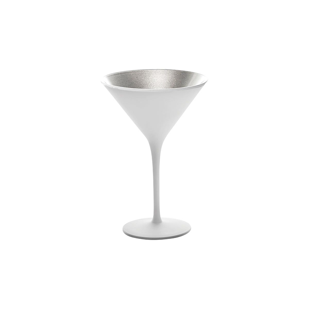 STOLZLE OLYMPIC COCKTAIL GLASS 240ml MATT WHITE/SILVER
