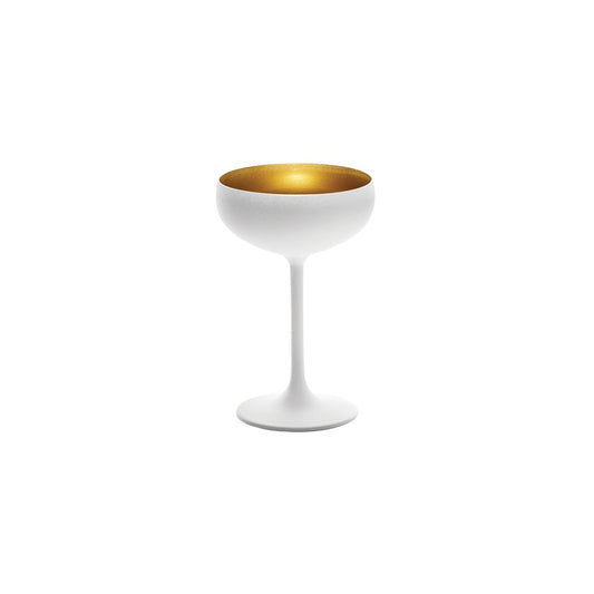 STOLZLE OLYMPIC CHAMPAGNE COUPE 230ml MATT WHITE/GOLD