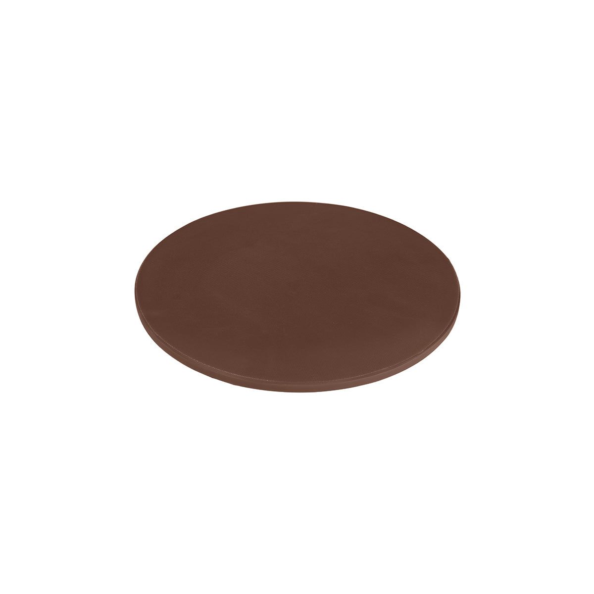 CHEF INOX ROUND CUTTING BOARD PE 350x13mm BROWN