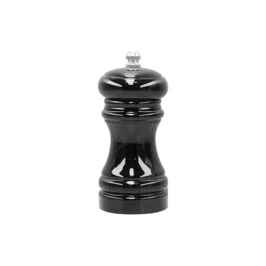 CHEF INOX CAFE MILL SALT/PEPPER WOOD CERAMIC GEAR 115mm BLK
