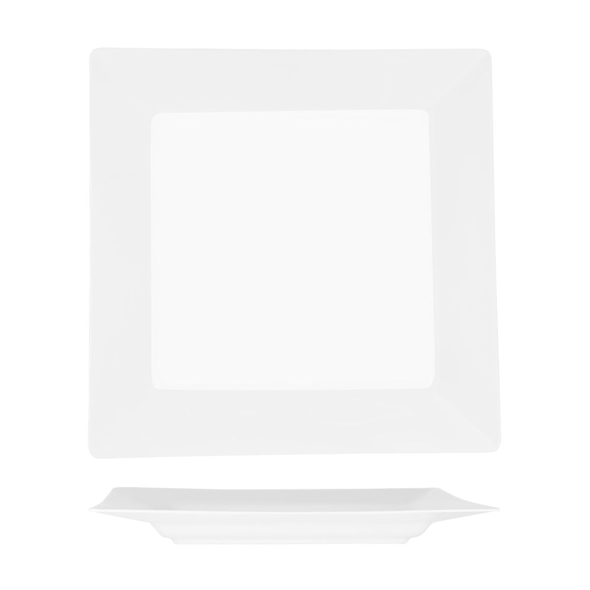 SUPERWARE SQUARE PLATE W/RIM 400mm (20185)