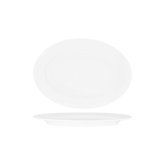 SUPERWARE OVAL PLATTER 300mm RIMMED WHITE (20123)