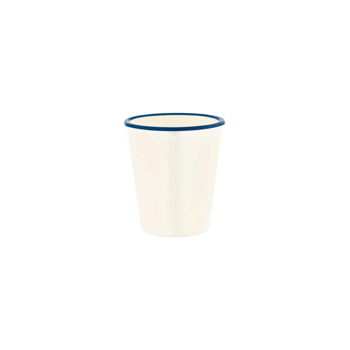 JAB VINTAGE CREAM/BLUE RIM ENAMEL LOOK TUMBLER 80x90mm