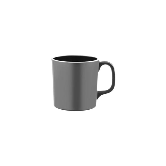 JAB VINTAGE GREY/WHITE RIM ENAMEL LOOK MUG  80x85mm