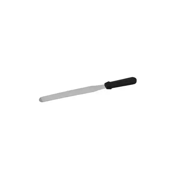 Spatula Stainless Steel Black Plastic Handle straight 250mm