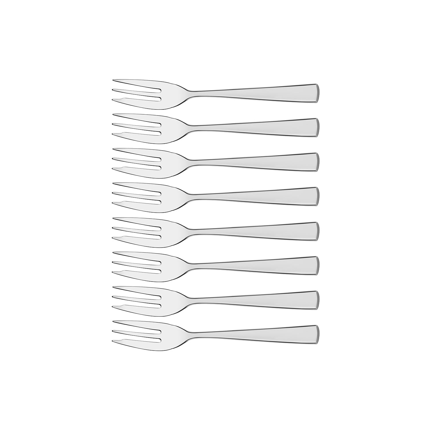 TABLEKRAFT STRAND CAKE FORK SET 8pc 18/10 147mm