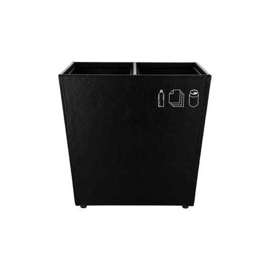 NOBLE & PRICE RECYCLE WASTE BIN 2x 3.8lt BLACK 305x245x292mm