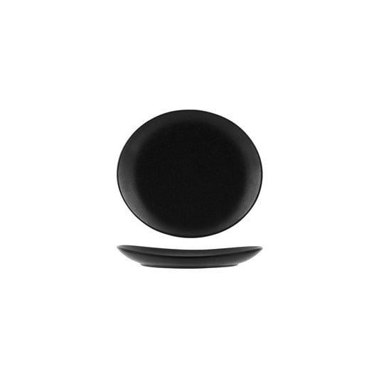 TABLEKRAFT TK BLACK OVAL PLATE 190x210mm BLACK