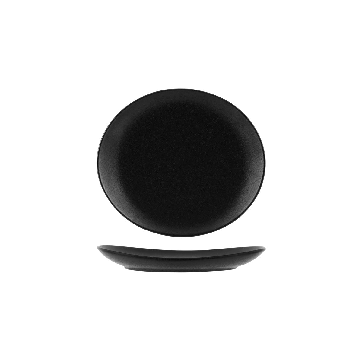 TABLEKRAFT TK BLACK OVAL PLATE 220x250mm BLACK