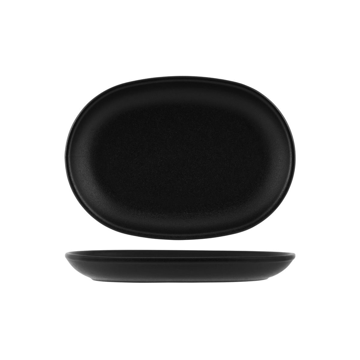 TABLEKRAFT TK BLACK OVAL SERVING PLATTER 310x215mm BLACK
