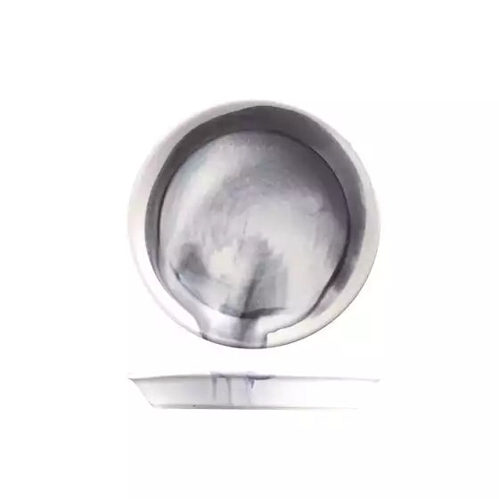 Finn Black Smoke Round Tapered Plate - 150mm