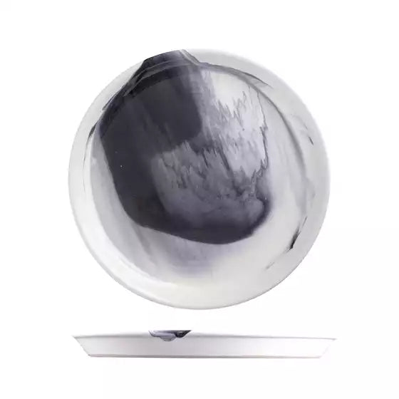 Finn Black Smoke Round Tapered Plate - 250mm