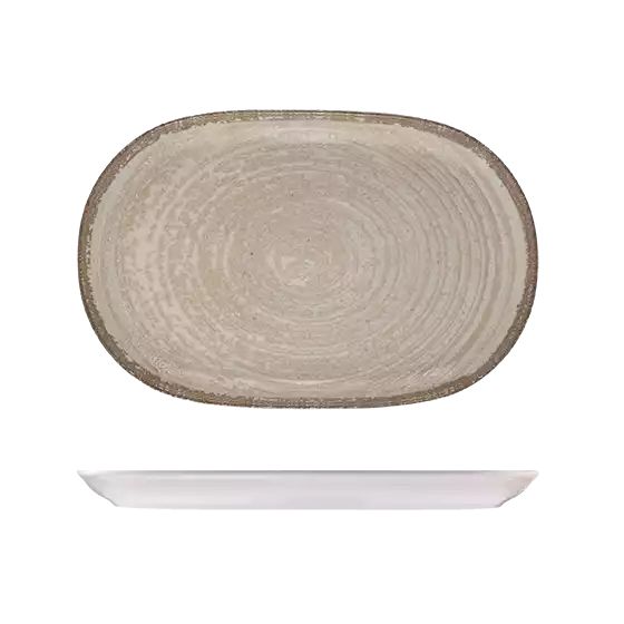 ID Fine Mocha Oval Coupe Platter 370mm (pack of 6)