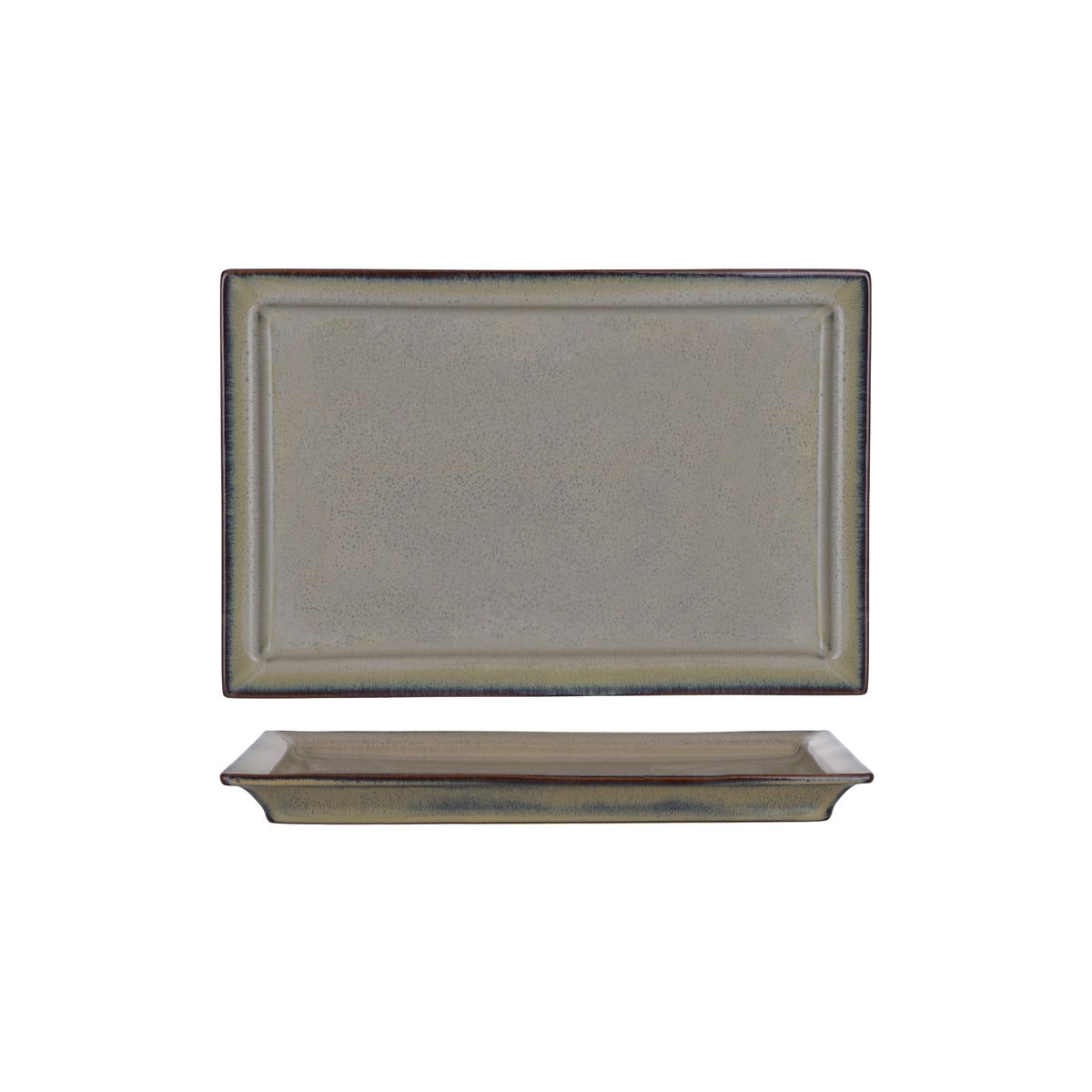 TABLEKRAFT ARTISTICA RECT PLATE w/RIM 310x205mm CANVAS