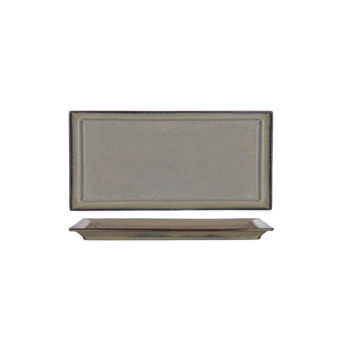 TABLEKRAFT ARTISTICA RECT PLATE w/RIM 390x185mm CANVAS