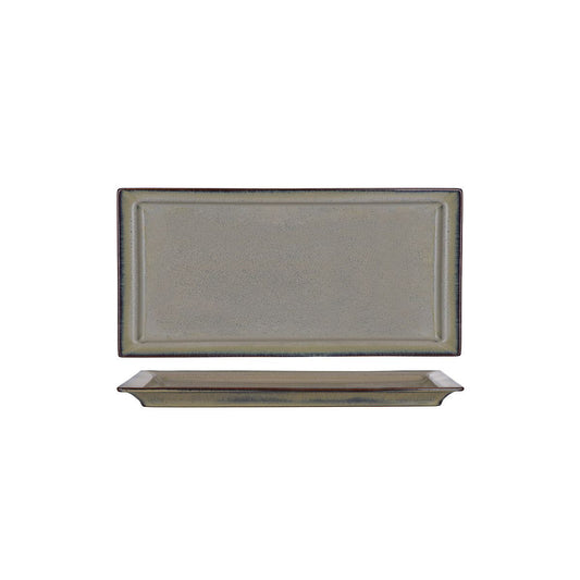 TABLEKRAFT ARTISTICA RECT PLATE w/RIM 390x185mm CANVAS