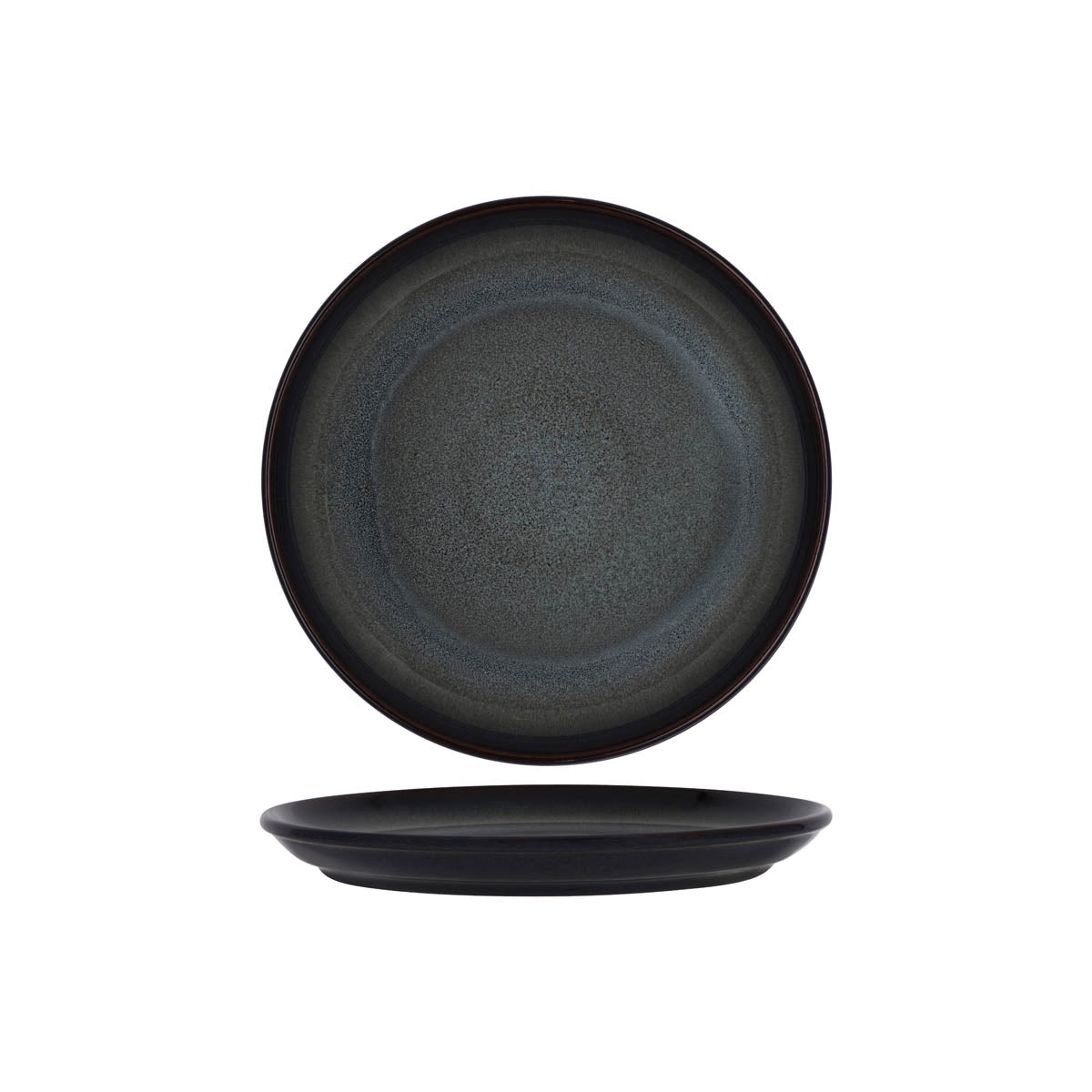 TABLEKRAFT ARTISTICA RND PLATE ROLLED EDGE 270mm PEWTER