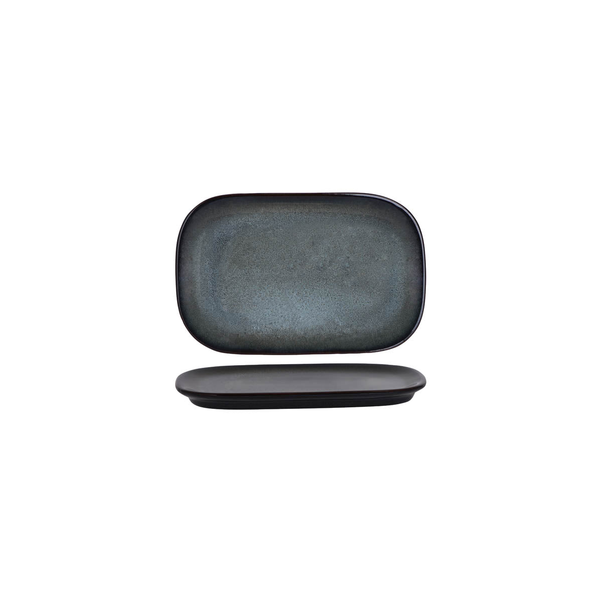 TABLEKRAFT ARTISTICA RECT COUPE PLATE 220x140mm PEWTER