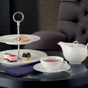 BAUSCHER PURITY SERVING STAND 3 TIER OVAL PLATTER w/RIM 378x277x324mm Pack of 2