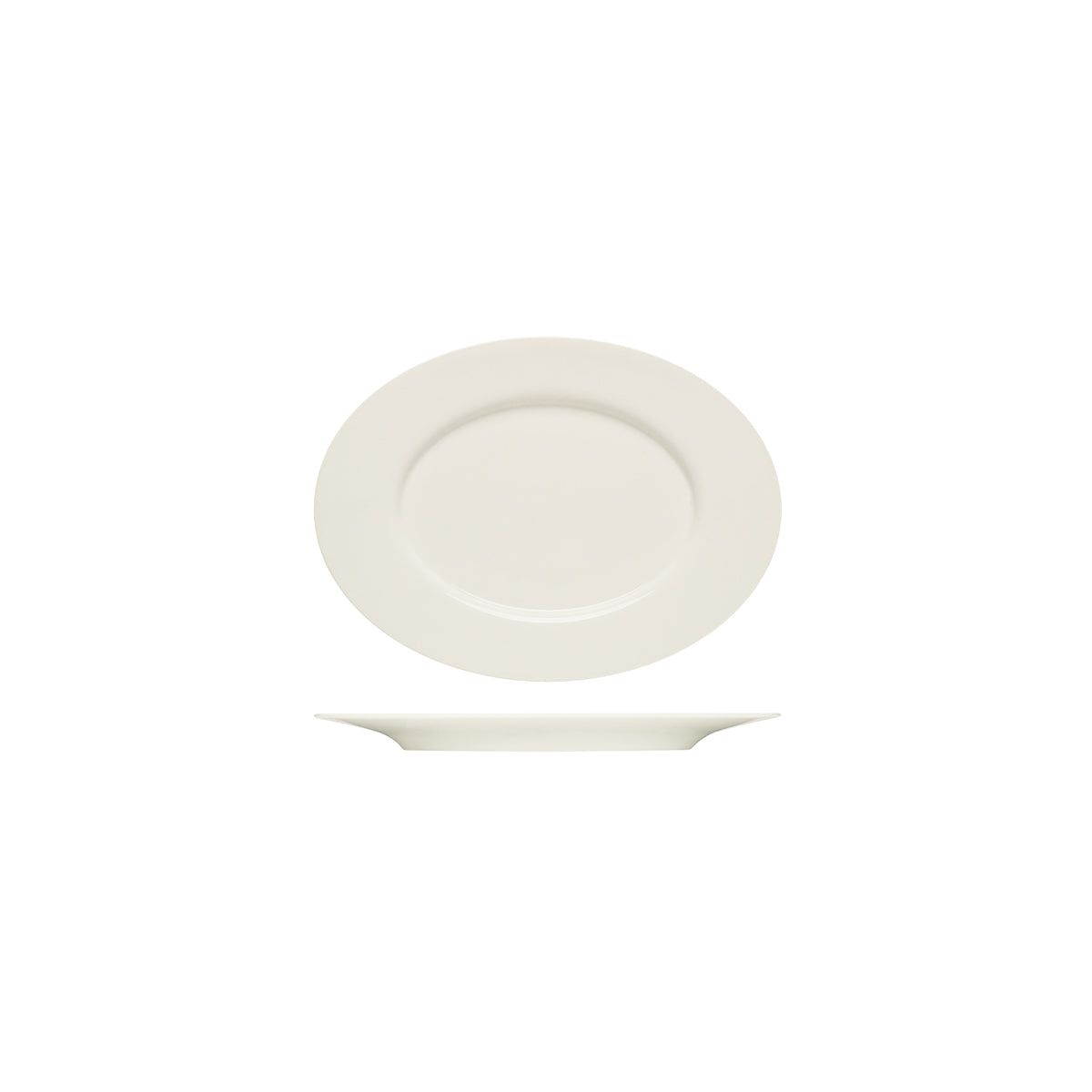 BAUSCHER PURITY OVAL PLATTER w/RIM 240x175mm