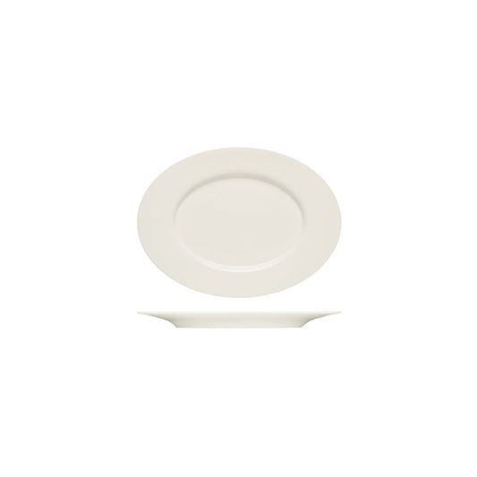 BAUSCHER PURITY OVAL PLATTER w/RIM 240x175mm