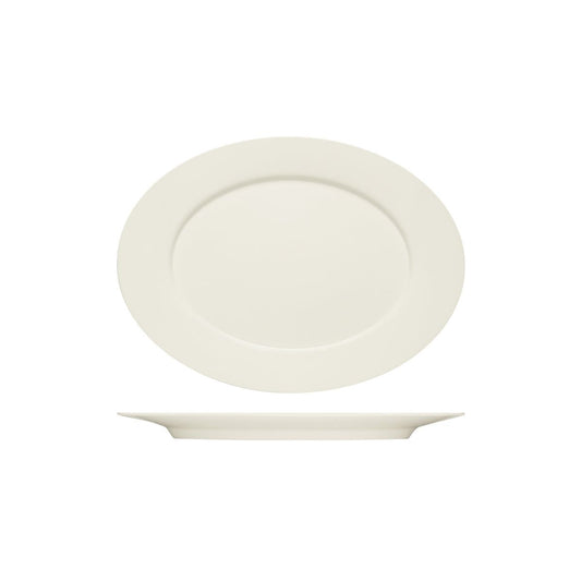 BAUSCHER PURITY OVAL PLATTER w/RIM 330x244mm