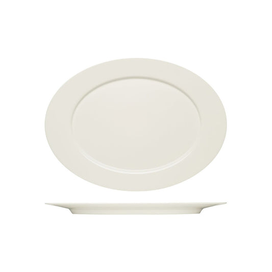 BAUSCHER PURITY OVAL PLATTER w/RIM 380x278mm