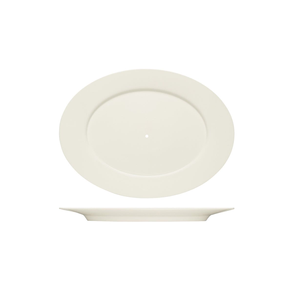 PURITY OVAL PLATTER w/RIM 330x244mm TO SUIT SERVING STAND